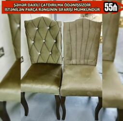 Masa və oturacaq dəstləri: Qonaq otağı üçün, Yeni, Açılmayan, Dördbucaq masa, 6 stul — 9