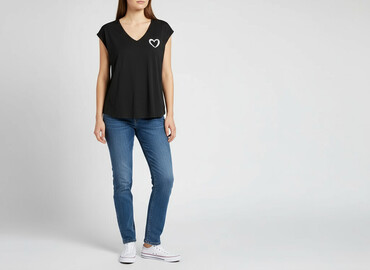 sukienka z dekoltem do pępka: Women`s T-shirt, size L