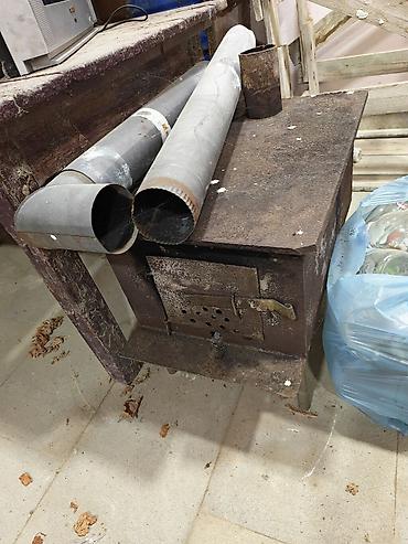 Metalkorpuslu odun sobası - Material: qalın poladdan hazırlanmış