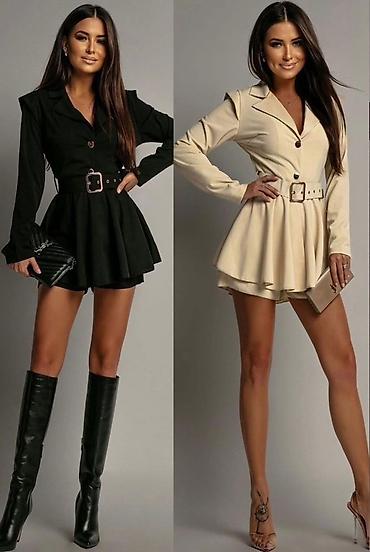 Haljine: 💫Ženska mini haljina u stilu blejzera sa kaišem
2700 din — 6