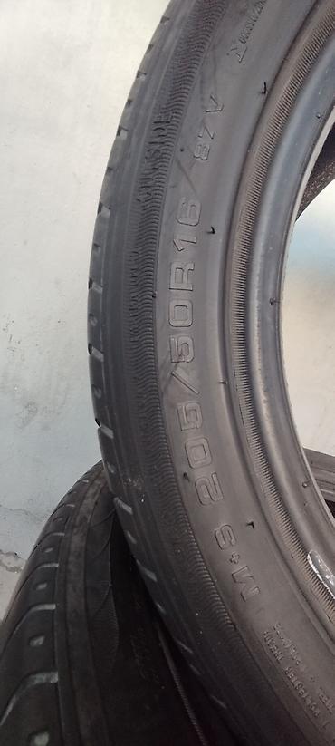 teker kompressoru: Satılır: 4 ədəd yay tipli avtomobil şini - Ölçü: 205/50 R16 (M+S — 4