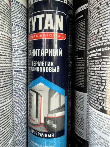 плитки для ванной: Силиконовый санитарный герметик Tytan Professional. Прозрачный
