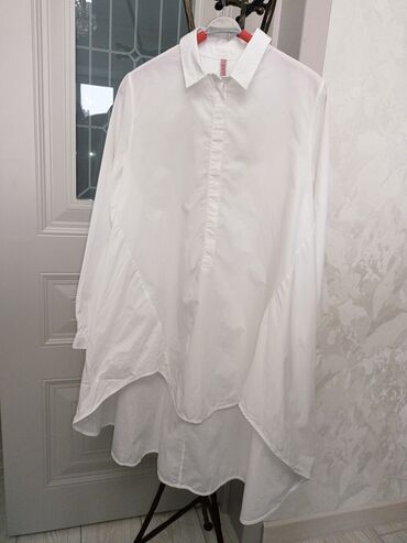 удлиненные рубашки женские: Рубашка, Туника, Оверсайз, Италия