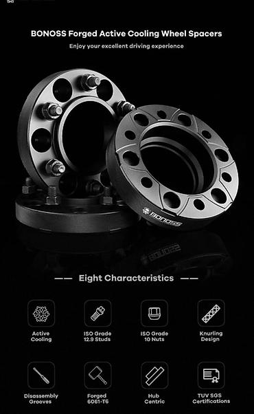 lexus lx 470: 30mm BONOSS Forged Active Cooling Wheel Spacers – 4 ədəd set PCD — 3