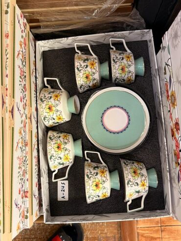 Çay dəstləri və servizlər: Çay dəsti, rəng - Ağ, Farfor, 6 nəfərlik — 6