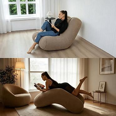 Modularna lounge fotelja/ležaljka – skulpturalni multifunkcionalni
