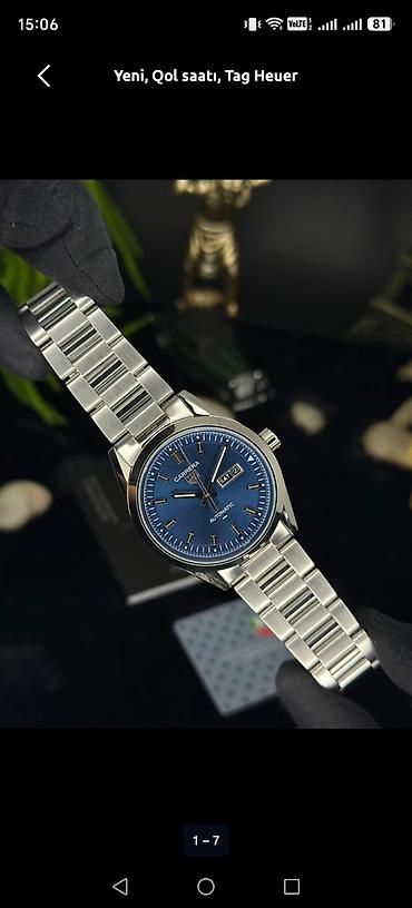 3d saat: Yeni, Qol saatı, Tag Heuer, rəng - Göy — 3