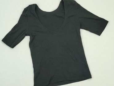 czarne bluzki krótki rekaw: Блуза жіноча, S, стан - Дуже гарний