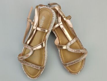 spódnice ze złotymi guzikami: Sandals for women, 38, condition - Good