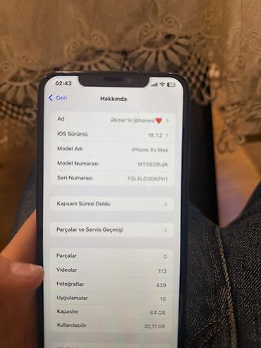 Apple iPhone: IPhone Xs Max, 64 GB, Space Gray, Face ID — 1
