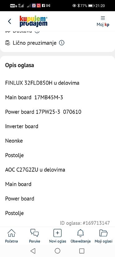 Ostali kompjuterski delovi: FINLUX 32FLD850H – delovi: - Main board: 17MB45M-3 - Power board na lalafo.rs — 17 Ostali kompjuterski delovi: FINLUX 32FLD850H – delovi: - Main board: 17MB45M-3 - Power board — 17