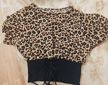 termo paltar: Leopard naxışlı qadın bluzu - Üst hissə: leopar printli, yüngül və — 1