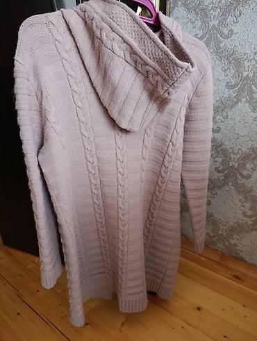 toxunma jaket: Uzun trikotaj kardiqan - Rəng: pudra/şam şaftalısı tonlarında açıq — 7
