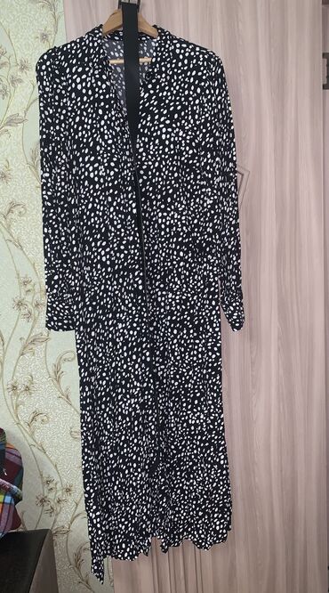 женское платье с воланом: Коктейльное платье, Макси, 2XL (EU 44)