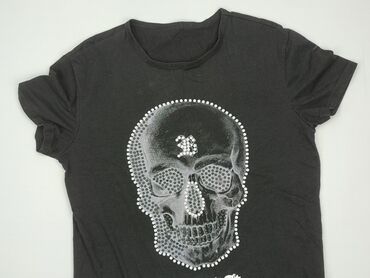 t shirt basic hm: Black, T-shirt for men, size M