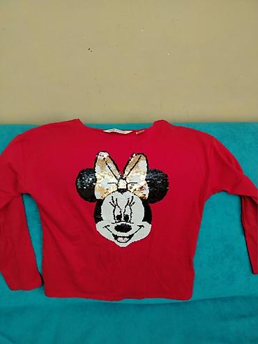 mini atv: Qırmızı uzun qol Mini mouse şəkli ilə köynək. H&M brendi. Işlənmiş — 1