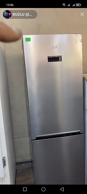 Beko iki qapılı soyuducu - Rəng: gümüş (inox) - Üst kamerada soyuducu