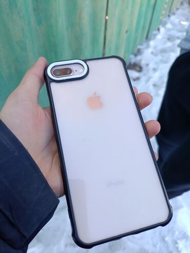 Apple iPhone: IPhone 8 Plus, Б/у, 64 ГБ, White Titanium, Защитное стекло, Чехол, 100 %