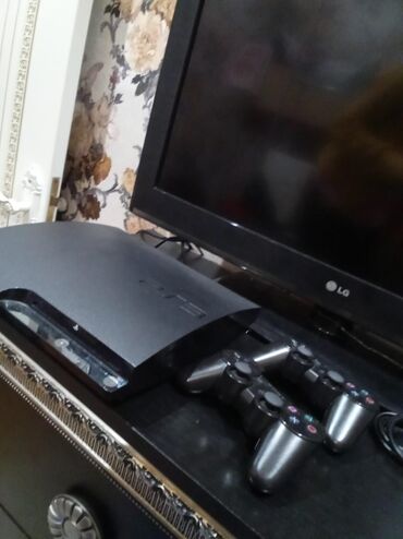 PS3 (Sony PlayStation 3): Sony PlayStation 3 Slim. 500 Gb. 260 AZE. Qolları orjinaldı
