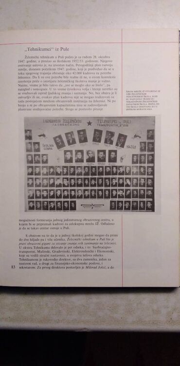 Knjige i stripovi: Knjiga: Stoleće železničkog skolstva, A 4 format, 199 str.1989. god — 9