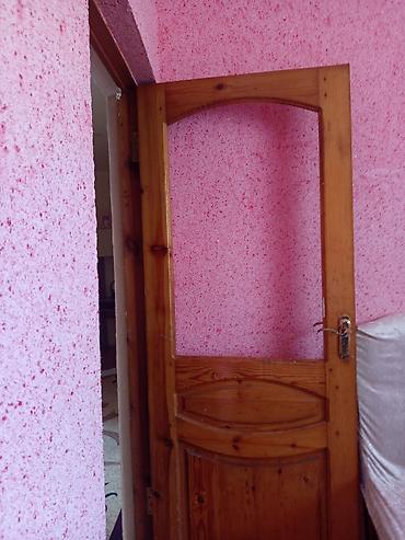 samdanlar: Taxta otaq qapısı – şüşəli model 4 dənə - Material: təbii ağac (şam — 3