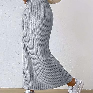 Suknje: 🔥Rebrasta ženska maxi suknja sa visokim strukom
✅1450 din — 7