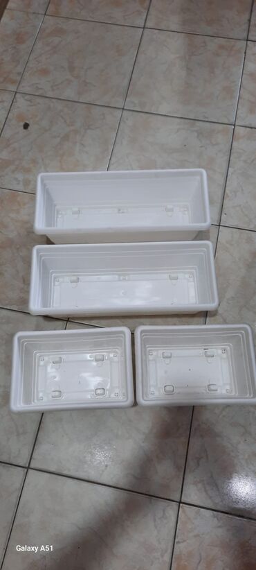 Bitkilər üçün dibçəklər: Dibçək – gül qabı – balkon üçün düzbucaqlı Dibcek qabi dibcek qablari — 14