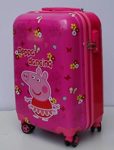 Rančevi, torbe i koferi: Dečji kofer na točkiće – motiv „Peppa dancing“, ružičasti - Tvrda — 7