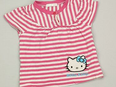 koszula różowa w paski: Koszulka, H&M Kids, 6-9 m, stan - Dobry