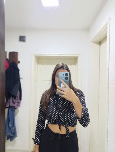 teksas košulja ženska: H&M, XS (EU 34), Dots, color - Black