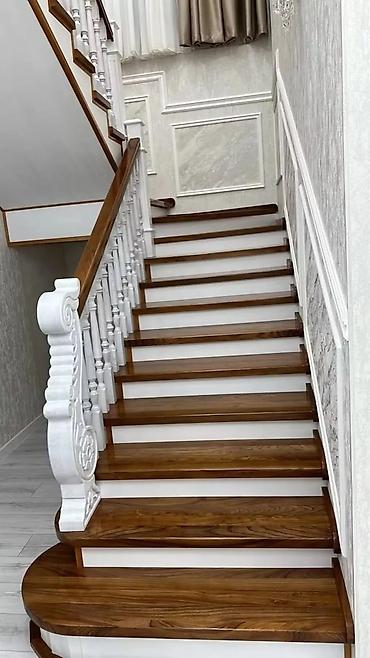 Деревянные лестницы: Деревянная лестница Для дома, Форма лестницы: Прямая, Стиль: Классический — 21