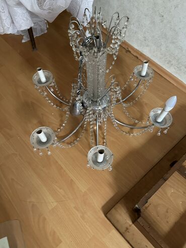 led ışığ: Çılçıraq, 6 lampa, Xrustal