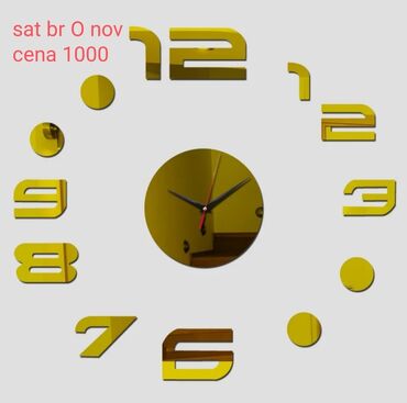 Zidni sat kombinacija brojeva sa kružićima trenutno u ove dve boje