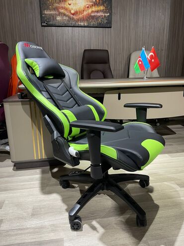 Ofis və oyun kresloları: Yeni, Təkərli, Qolları tənzimlənir, Dəri — 20