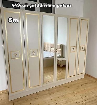 Мебель для дома: Yataq otağı üçün iri həcmli qarderob dolabları - Model: 6 qapılı — 8