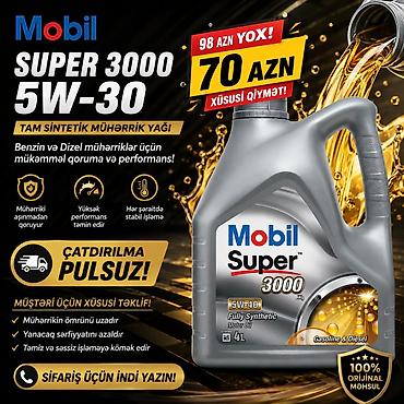 venol 5w30: Tam sintetik mühərrik yağları – 5W-30 viskozite 1) Mobil Super 3000 — 1