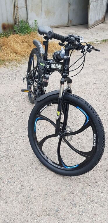 велосипед велосипед: Велосипед новый "Land Rover ", складная рама, литые диски, цвет чёрный
