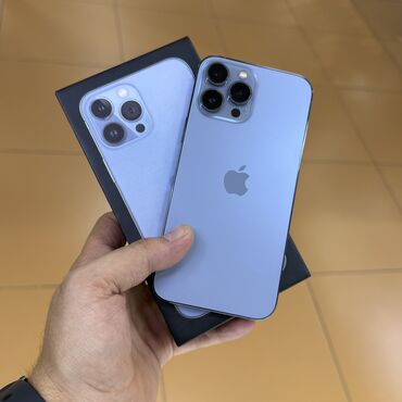 Apple iPhone: IPhone 13 Pro Max, Б/у, 256 ГБ, Pacific Blue, Защитное стекло, Чехол, Коробка, 84 % — 2