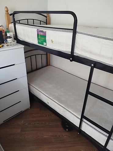 matras demiri: İki mərtəbəli çarpayı – metal və ağac kombinasiyas pulsuz catırma var — 3