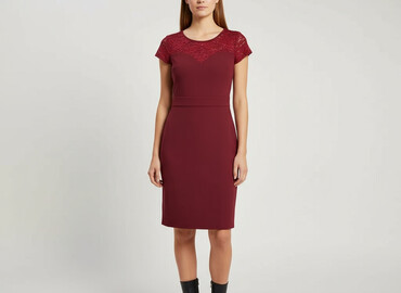 sukienki na wesele z rękawem 3 4: Sukienka damska, rozmiar S