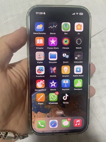 ayfon x8: IPhone 16 Pro, 256 GB, Desert Titanium, Simsiz şarj, Face ID