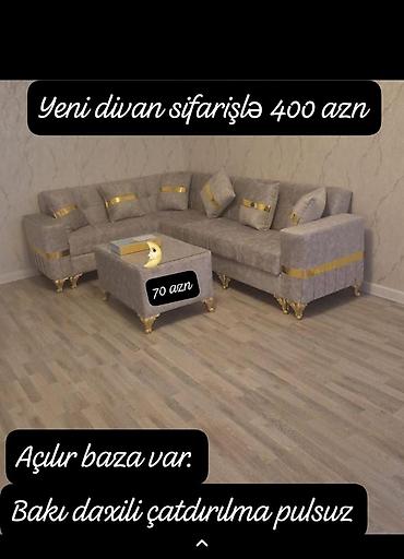 Sifarişlə divanlar: Künc divan, Parça, Bazalı, Açılan — 1