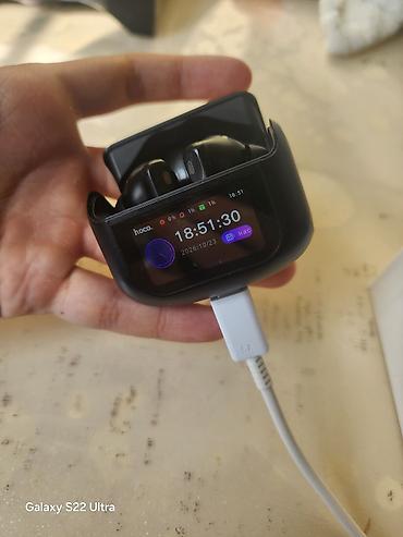 Elektronika: İşlənmiş Simsiz (Bluetooth) Qulaqcıqlar, Hoco, rəng - Qara — 7