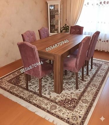 termo xalca: Qonaq otağı üçün, Yeni, Açılmayan, Dördbucaq masa, 6 stul — 4