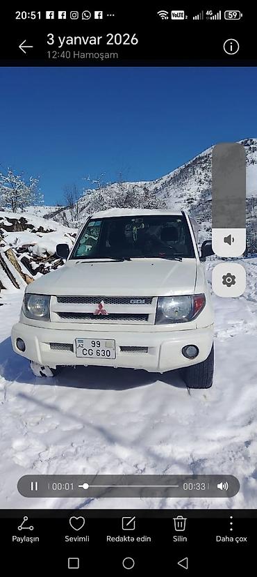 Mitsubishi: Mitsubishi Pajero iO (qısa kuzov, 3 qapı) – ağ rəngdə, şəhər və ofroud — 1