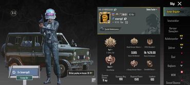 Тарелки: PUBG Mobile hesabı, oyun daxilində "esergd" istifadəçi adına malikdir