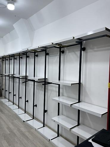 Mağaza vitrini və rəf sistemi - Metal karkaslı, divara bərkidilən