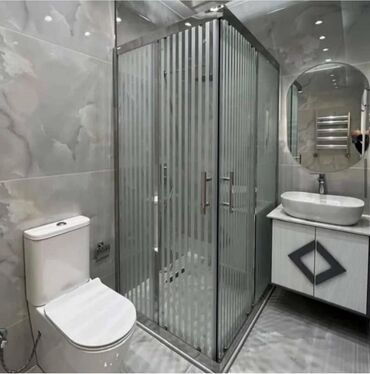 Duş kabinaları, arakəsmələr: Yeni Üstü açıq kabina, Künc üçün, Pulsuz çatdırılma — 1