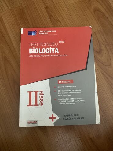 Kitablar, jurnallar, CD, DVD: Biologiya test toplusu 2019 2 ci hissə