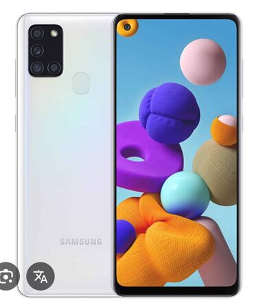 Samsung: Samsung Galaxy A21S, Б/у, 64 ГБ, цвет - Белый, 1 SIM, 2 SIM